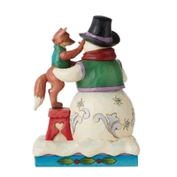 Jim Shore Heartwood Creek Snowman and Friends - Snowman with Fox