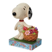 Peanuts by Jim Shore - Snoopy Basket of Tulips