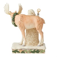 Jim Shore Heartwood Creek White Woodland - Santa With Moose
