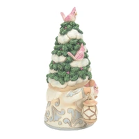 Jim Shore Heartwood Creek Gnomes - White Woodland With Evergreen Tree Hat