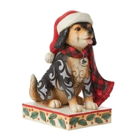 Jim Shore Heartwood Creek Highland Glen - Dog with Plaid Scarf