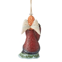 Jim Shore Heartwood Creek Holiday Manor - Angel With Wreath Hanging Ornament