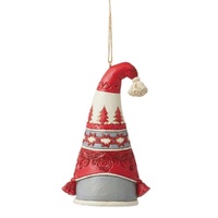 Jim Shore Heartwood Creek Gnomes - Reindeer Flap Hat Hanging Ornament