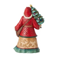 Jim Shore Heartwood Creek - Santa with Tree and Toy Bag