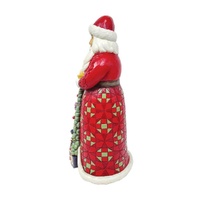 Jim Shore Heartwood Creek - Santa with Christmas Tree Coat