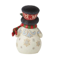 Jim Shore Heartwood Creek - Snowman With Hat Pint Sized