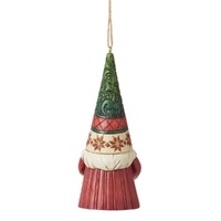 Jim Shore Heartwood Creek Gnomes - Holding Wreath Hanging Ornament