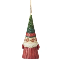 Jim Shore Heartwood Creek Gnomes - Holding Wreath Hanging Ornament