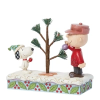 Peanuts by Jim Shore - Snoopy & Charlie Brown with Tree