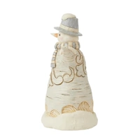 Jim Shore Heartwood Creek White Woodland - Carved Snowman in Top Hat