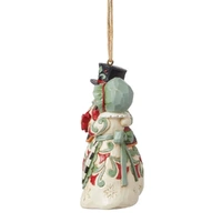 Jim Shore Heartwood Creek Highland Glen - Mr & Mrs Snowman Hanging Ornament