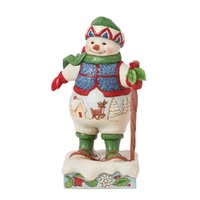 Jim Shore Heartwood Creek - Snowman Wearing Snowshoes