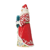 Jim Shore Heartwood Creek - Santa with Sisal Wreath