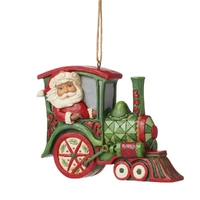 Jim Shore Heartwood Creek - Santa in Train Hanging Ornament