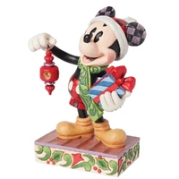 Jim Shore Disney Traditions - Santa Mickey with Present Holiday Limited Edition