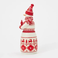 Jim Shore Heartwood Creek Nordic Noel - Snowman with Cardinal