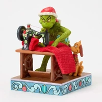 Dr Seuss The Grinch by Jim Shore - Grinch Sewing Santa Suit