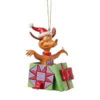 Dr Seuss The Grinch by Jim Shore - Max in Present Hanging Ornament