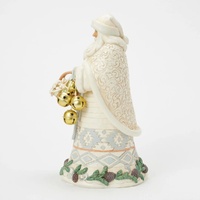 Jim Shore Heartwood Creek White Woodland - Santa with Bucket and Bells