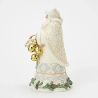 Jim Shore Heartwood Creek White Woodland - Santa with Bucket and Bells