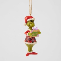 Dr Seuss The Grinch by Jim Shore - Grinch Message Hanging Ornament
