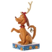 Dr Seuss The Grinch by Jim Shore - Max with Bell on Tail