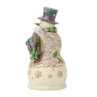 Jim Shore Heartwood Creek Royal Holiday Cheer - Purple Snowman