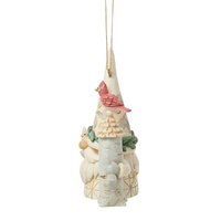 Jim Shore Heartwood Creek White Woodland - Gnome with Birdhouse Hanging Ornament