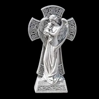 Joseph's Studio - Angel with Baby Cross Garden Statue