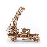 Ugears Wooden Model - Fire Truck with Ladder