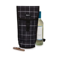 Packit Freezable Napa Wine Bag - Black Grid