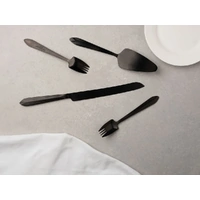 Splayd Cake Knife, Server and Splayd Black Set of 8