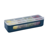 Melii - Luxe 4-Compartment Snackle Box Blue