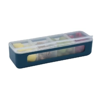 Melii - Luxe 4-Compartment Snackle Box Blue