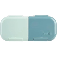 Melii - Luxe 2-Compartment Snack Containers Blue Mint (Set of 2)