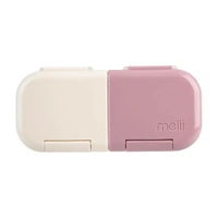 Melii - Luxe 2-Compartment Snack Containers Pink Ivory (Set of 2)