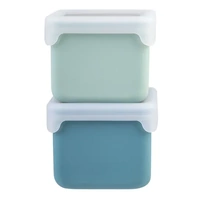 Melii - Luxe Silicone Snack Containers 236ml Blue Mint (Set of 2)