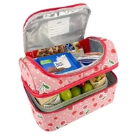Sachi Insulated Double Decker Lunch Bag - Cherry Crush