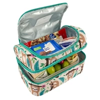 Sachi Insulated Double Decker Lunch Bag - Sleepy Sloths