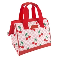 Sachi Insulated Lunch Bag - Chequered Cherries