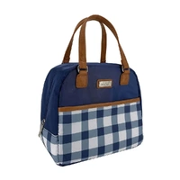 Sachi Style 237 Insulated Cali Lunch Bag - Indigo Gingham