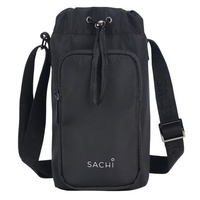Sachi Crossbody Lite Insulated Bottle Bag - Black - Large