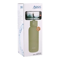 Oasis Moda Mag-Grip Triple Wall Insulated Water Bottle - 1L Olive Green