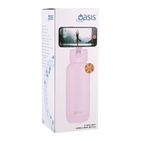 Oasis Moda Mag-Grip Triple Wall Insulated Water Bottle - 1L Pink Lemonade