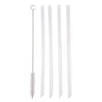 Oasis Moda Drink Bottle Straws with Cleaning Brush (Set of 4)