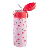 Oasis Double Wall Insulated Sipper Straw Kid's Drink Bottle - 550ml Cherry Crush