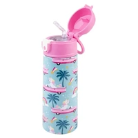 Oasis Double Wall Insulated Sipper Straw Kid's Drink Bottle - 550ml Pink Cadillac