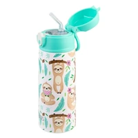 Oasis Double Wall Insulated Sipper Straw Kid's Drink Bottle - 550ml Sleepy Sloths