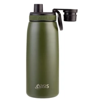 Oasis Sports Double Wall Insulated Screw Cap Water Bottle - 780ml Forest Green