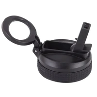 Oasis Sports Bottle Flip-Up Sipper Lid with Straw - Black